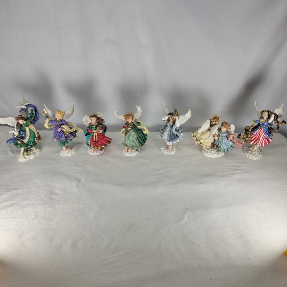 Angels Beside Me Figurines Lot of 7 Ingrid Nutshell Designs Guardians Collection